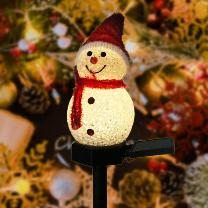 Super Cute Waterproof Solar Power Snowman Lamp