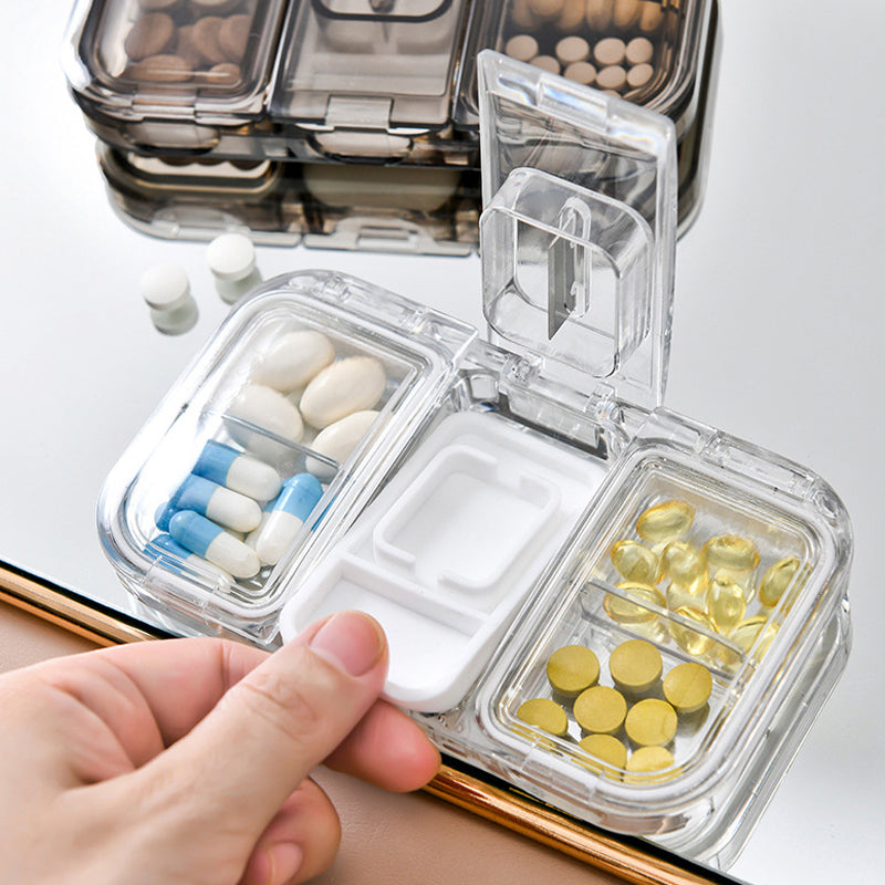 Rectangle Pill Case Organizer Container