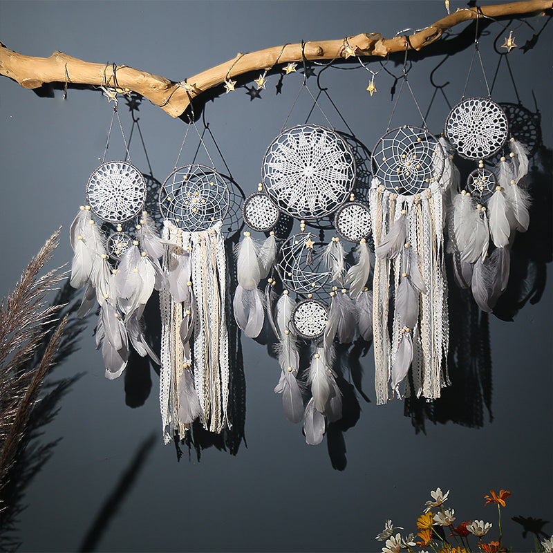 Dreamcatcher Moon and Stars Hanging Over the Bed (5 PCS)