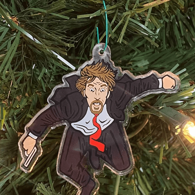 Christmas Die Hard Advent Calendar - Hans Gruber Falling off off Nakatomi Plaza