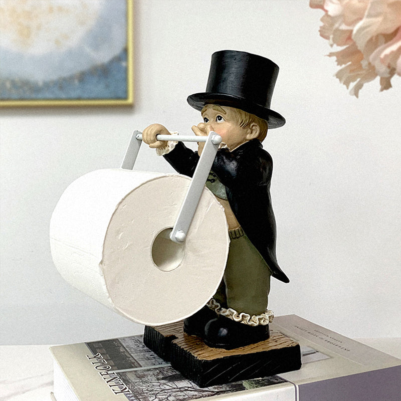 Gentleman Paper Towel Holder Decoration