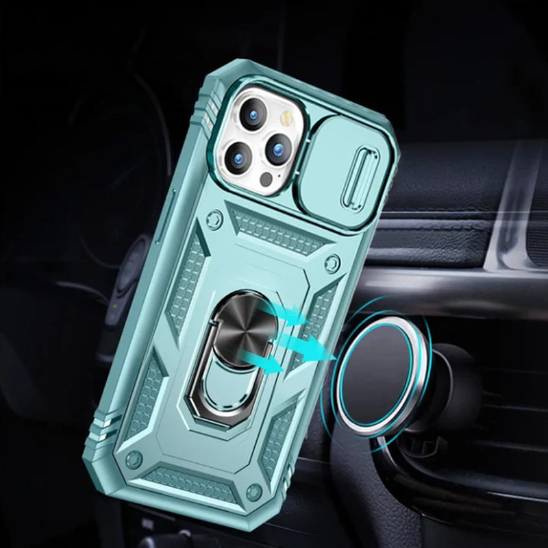 Magnetic Car Finger Ring 3-in-1 Phone Case