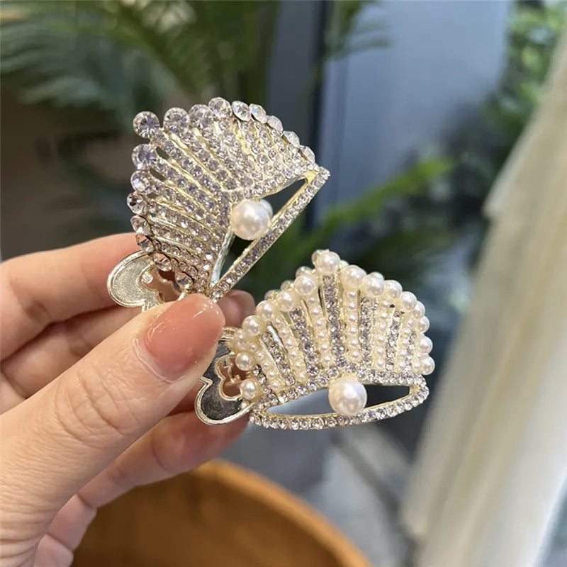 Crown Rhinestone Grab Clip