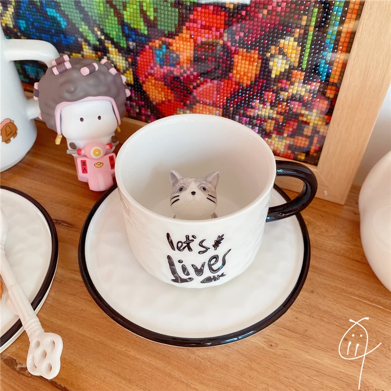 3D Cat Coffee Mug