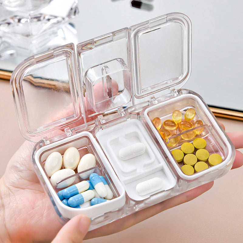 Rectangle Pill Case Organizer Container