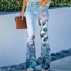 4-Button Flare Jeans