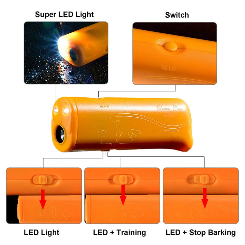 LED Ultrasonic Dog Trainer Device