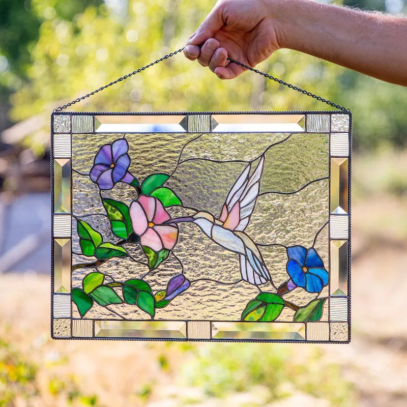 Cardinal Stained Glass Window Panel