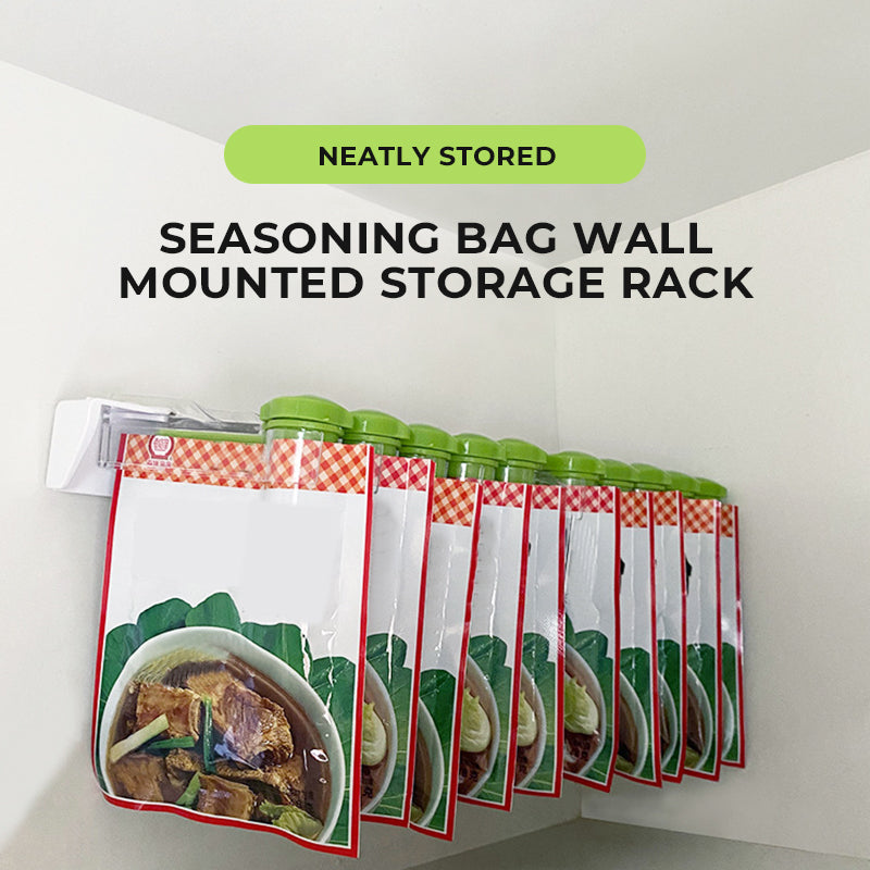 Wall Mounted Spice Bag Rack