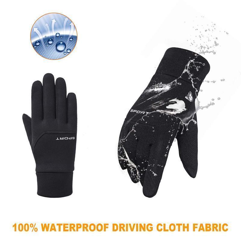 Winter Waterproof Thermal Black Gloves