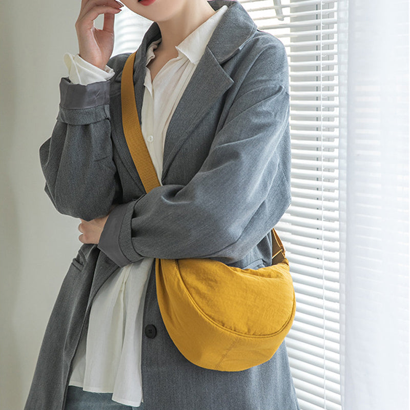 🌈Minimalist Dumpling Shape Casual Canvas Crossbody Bag