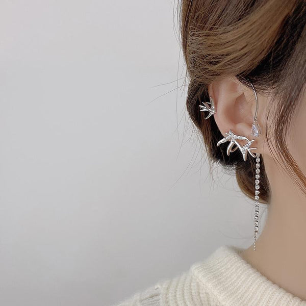 Rhinestone Swallow Ear Hanging