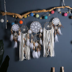 Dreamcatcher Moon and Stars Hanging Over the Bed (5 PCS)