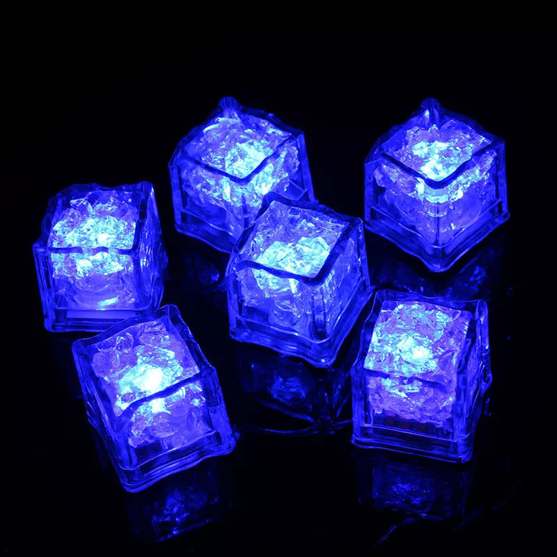 🧊12pcs Water Activated Led Ice Cubes, Multicolour Decoration LED Ice Cubes Light
