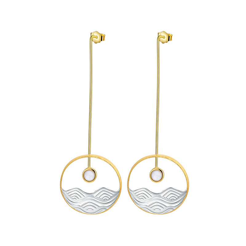 Moonlight above the Sea Drop Earrings