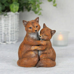 Animal Love Couple Cuddling Pair Figurine - Valentine's Sculptures Decor