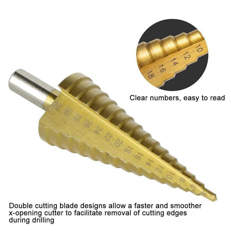 Titanium Step Drill (3 pieces)