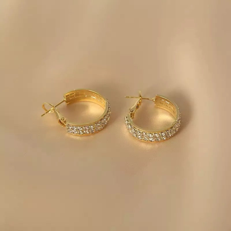 Sparkly Small Hoop Earrings