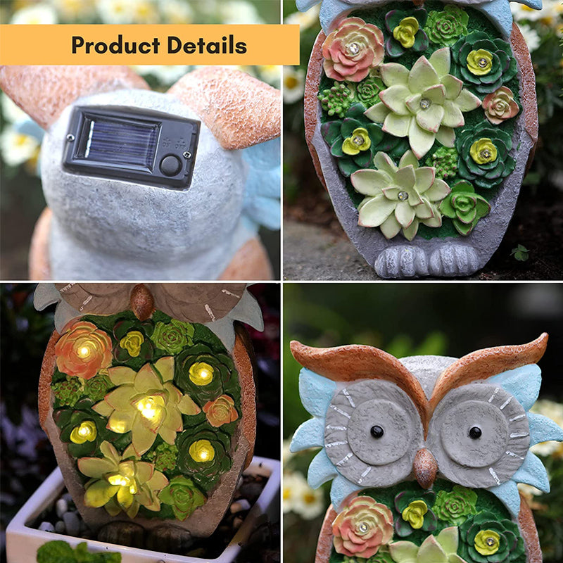 Solar Owl LED Lights Ornament