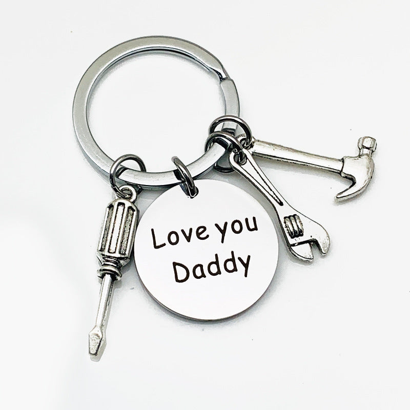 Novelty Handyman Repair Tool Charm Keychain - Gift for Dad