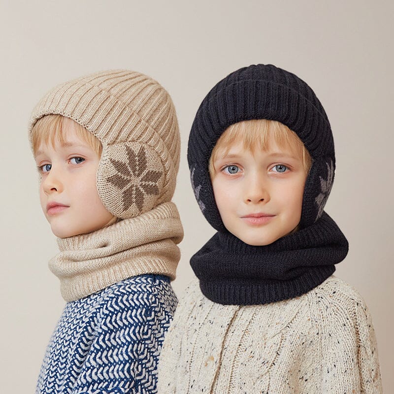 Winter Beanie Hat Scarf Sets Unisex Warm Knit Hat for Kids and Adults