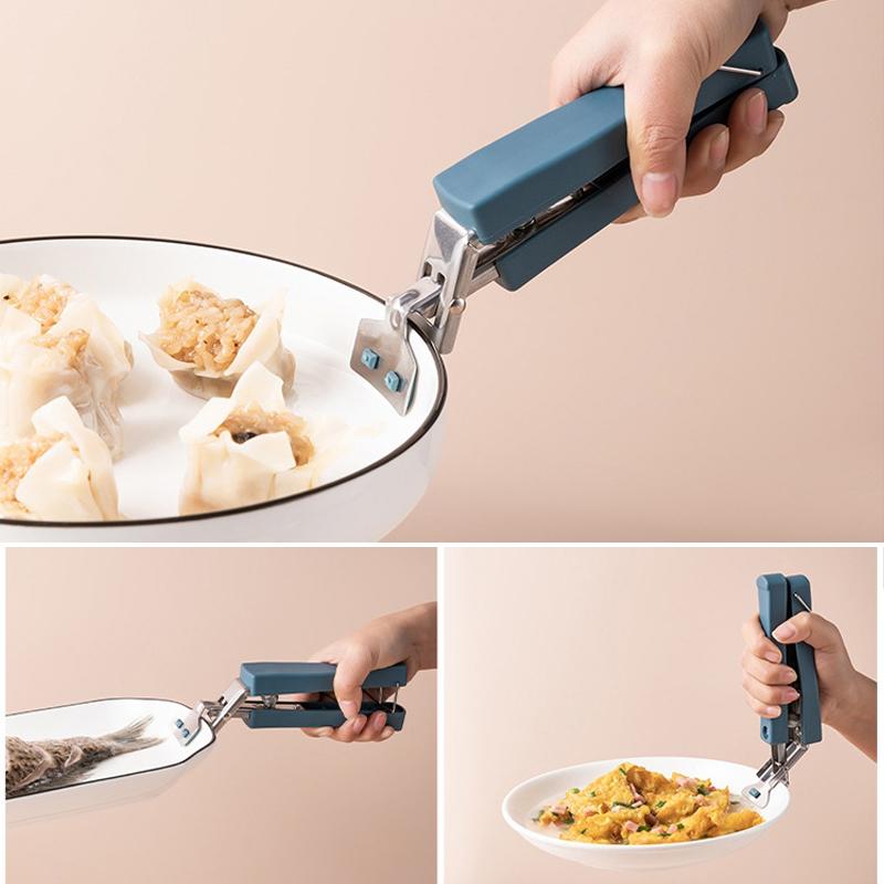 Kitchen Anti-Scalding Set, Hot Plate Gripper & Stainless Steel Bowl Clip & Silicone Gloves