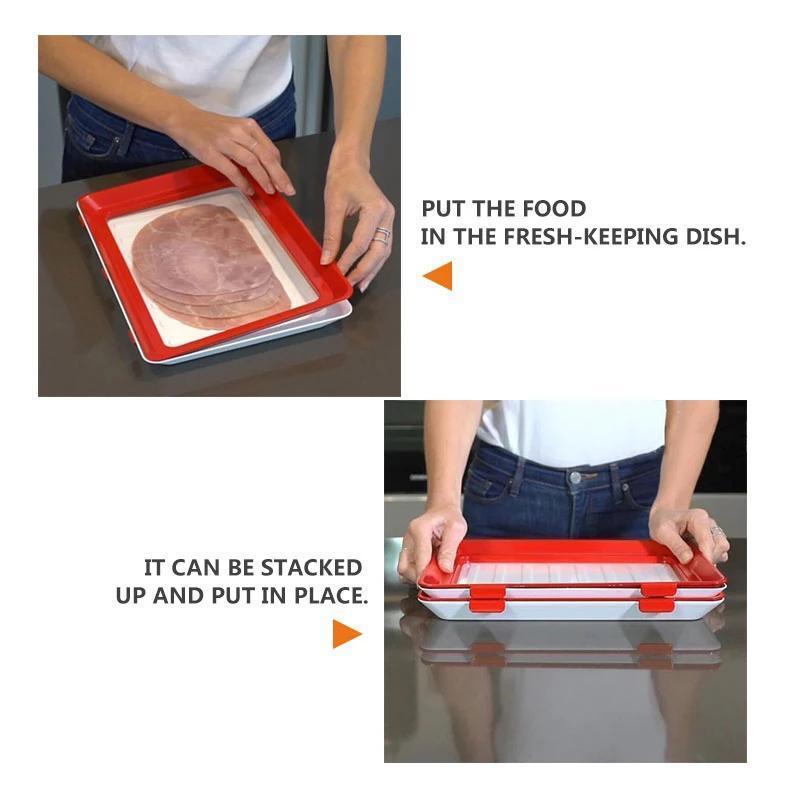 Stackable Vacuum Food Preservation Trays