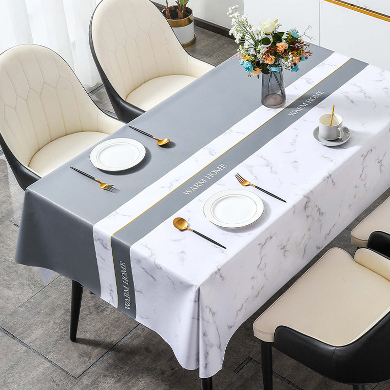 Marble Tablecloth Waterproof and Oil-proof