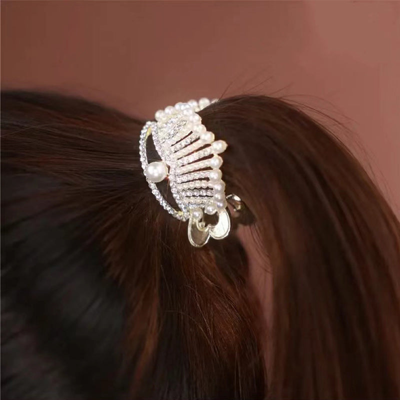 Crown Rhinestone Grab Clip