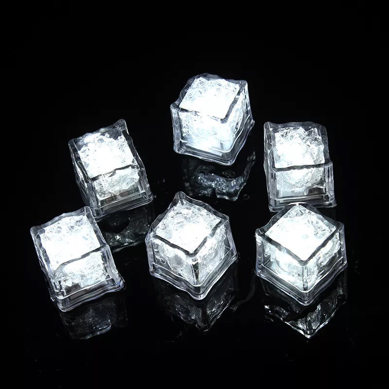 🧊12pcs Water Activated Led Ice Cubes, Multicolour Decoration LED Ice Cubes Light