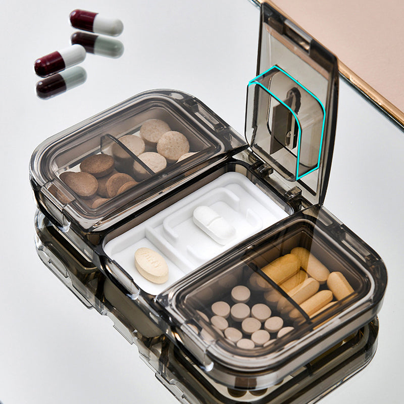 Rectangle Pill Case Organizer Container