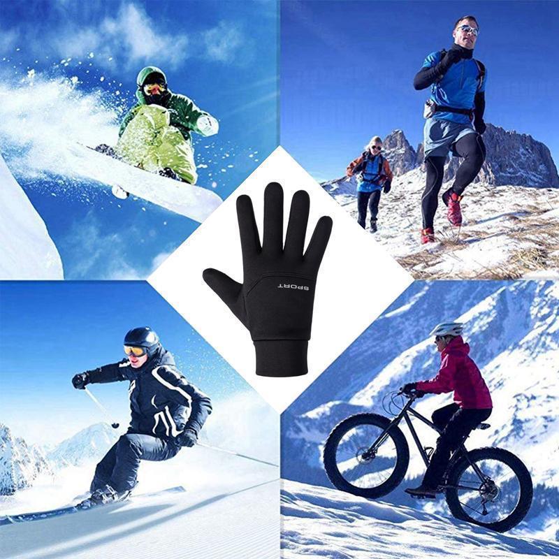 Winter Waterproof Thermal Black Gloves