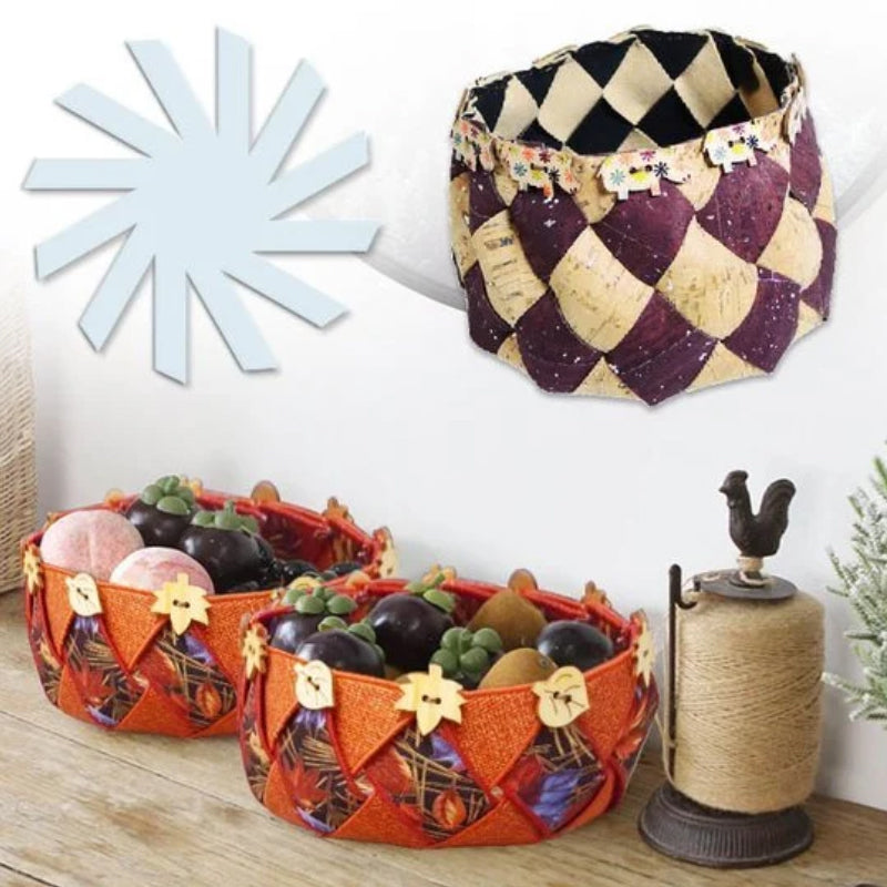 Magic Woven Spiral Storage Basket Pattern Template