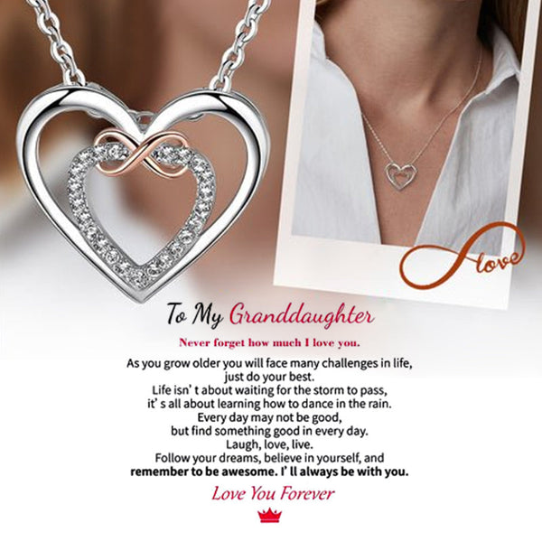 💝Double Heart Forever Linked Together Necklace - Best Gift To My Daughter/Granddaughter