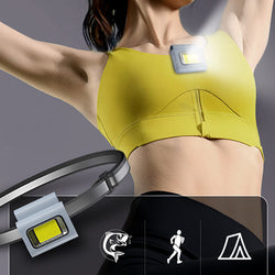 Running Light, Safety Light with Strong Magnetic Clip & Reflective Headband