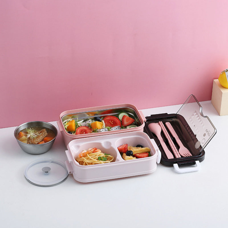 Portable Three Stackable Lunch Box