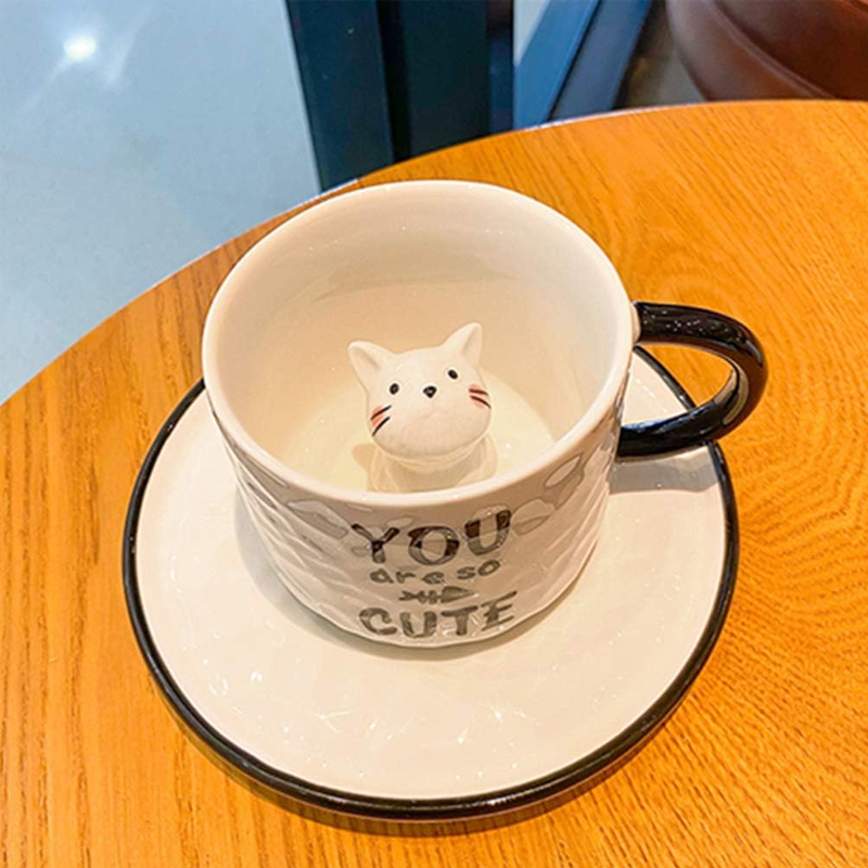 3D Cat Coffee Mug