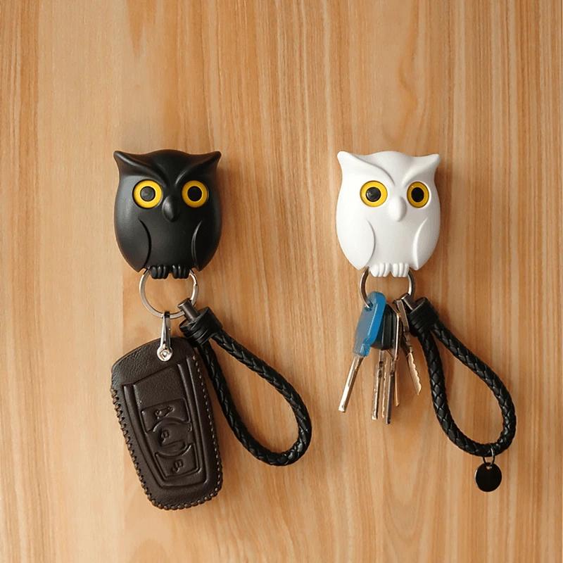 🦉The Key Guard is a Reliable Owl - Cute Night Owl Key Holder with Auto Open Close Eyes