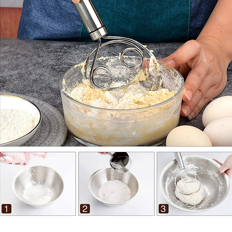 Stainless Steel Magic Dough Whisk Bread Whisk