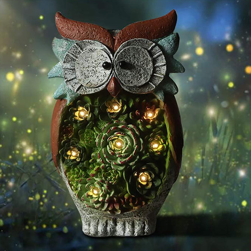 Solar Owl LED Lights Ornament