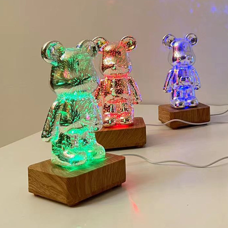 3D Fireworks Bear Lights