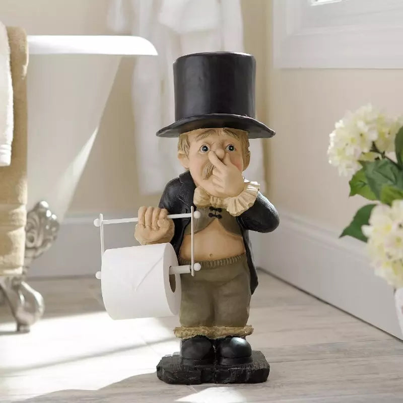 Gentleman Paper Towel Holder Decoration