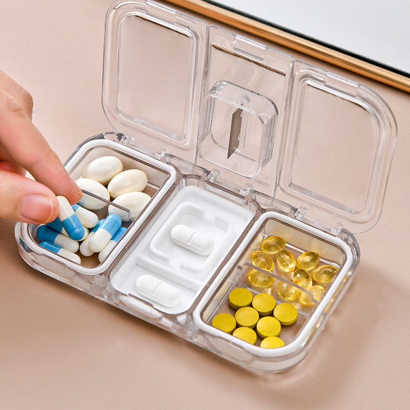 Rectangle Pill Case Organizer Container