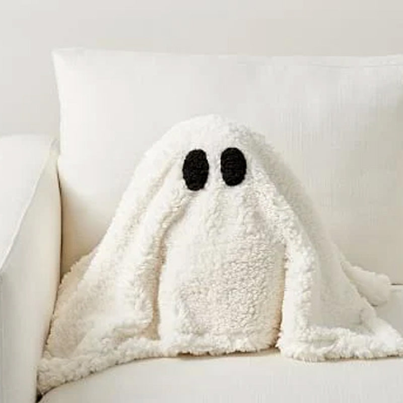 👻Ghost with Pumpkin🎃 Pillow Halloween