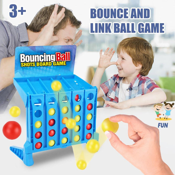 Connect 4 Shots Board Bouncing Ball Game Set For Kids