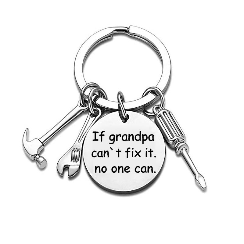 Novelty Handyman Repair Tool Charm Keychain - Gift for Dad