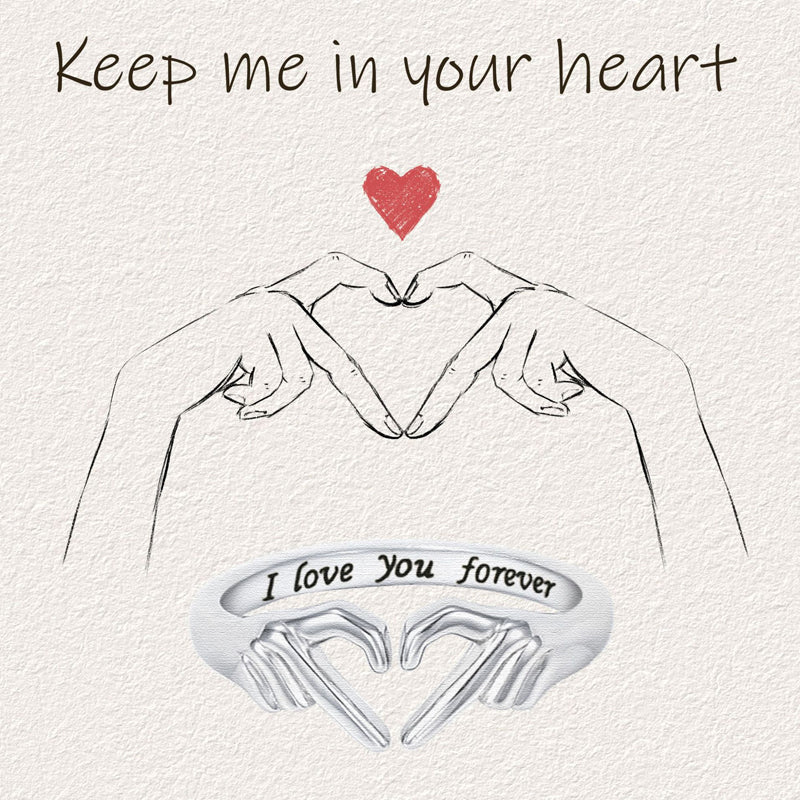 ‘I Love You Forever’ Heart Couple Ring