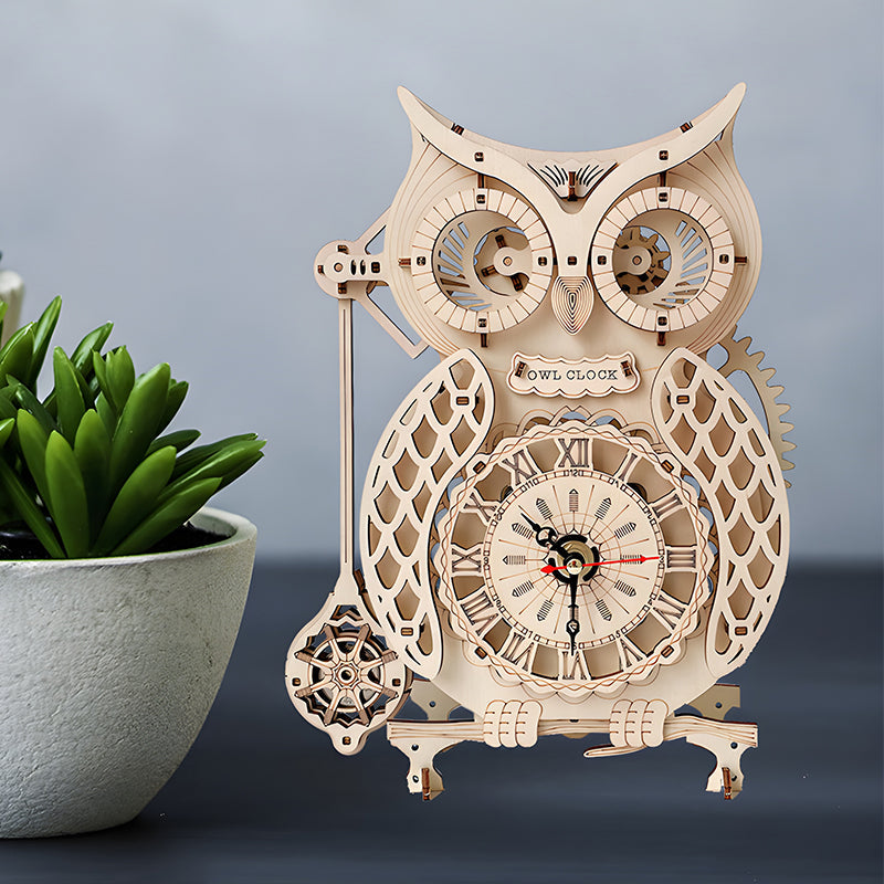 Super Wooden Owl Model Puzzle Set