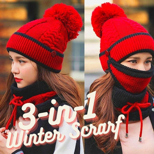 Women's Winter Set - Mask, Hat, Scarf