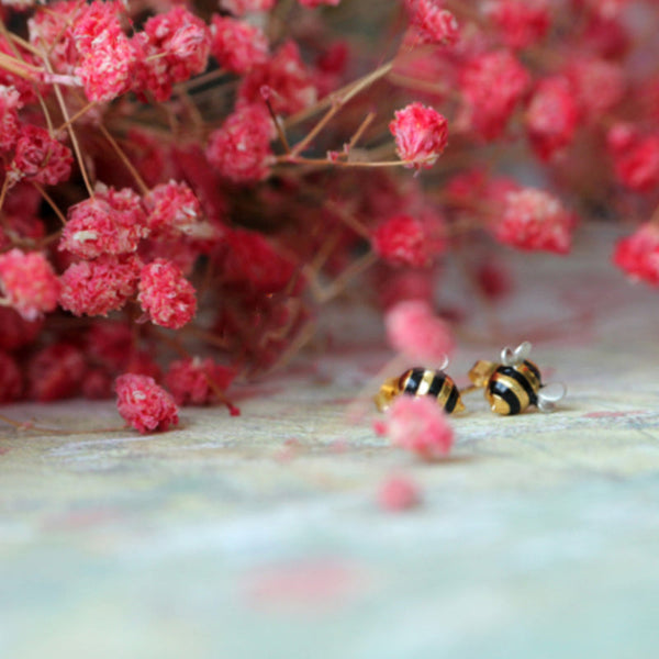 Honey Bee Stud Earrings